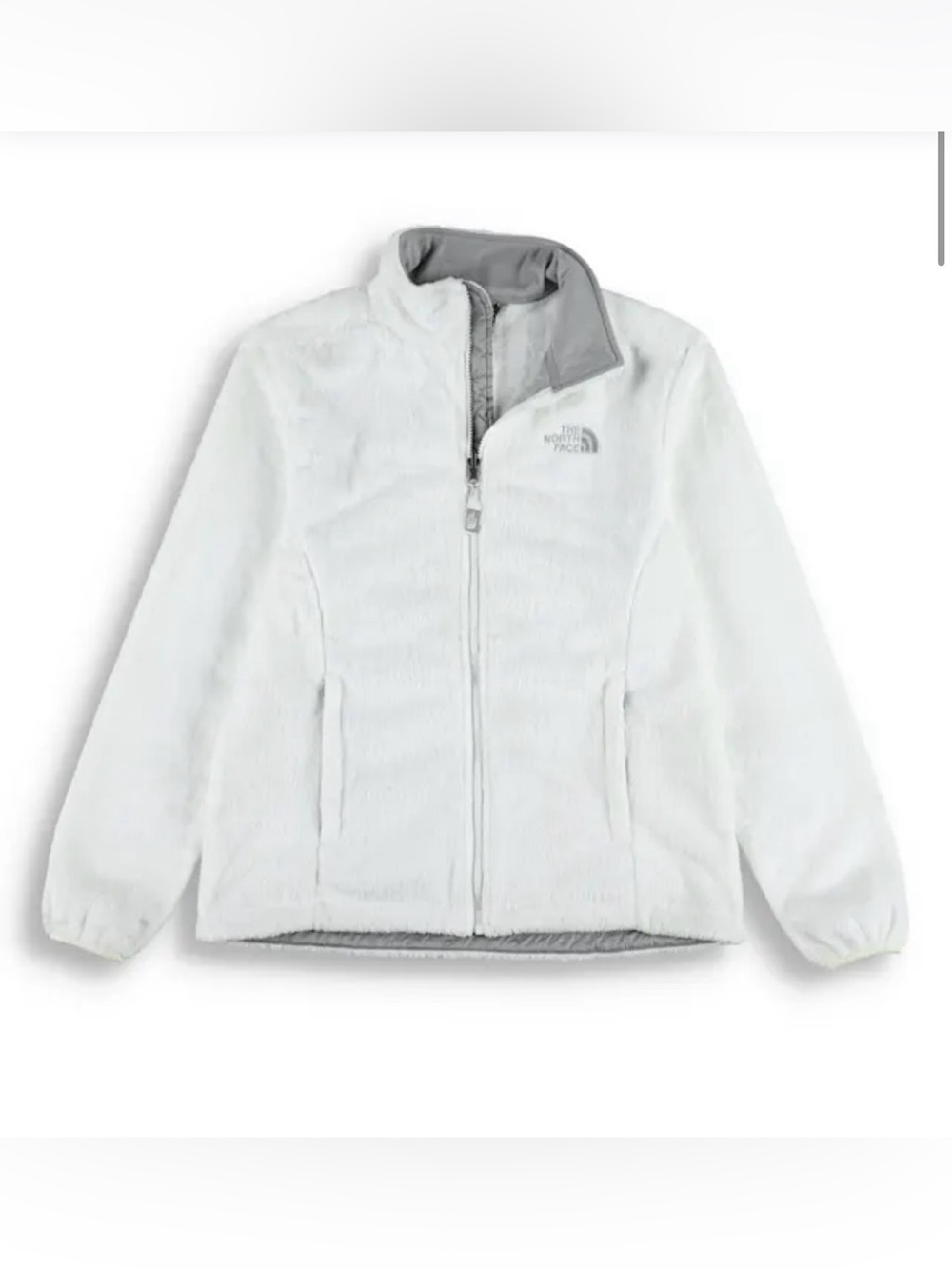 The North Face Osito Women’s Full Zip Jacket White Polyester Regular Size L